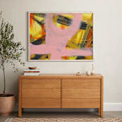 "It's Always Sunny Series 3" - Art Print in Yellow and Pink by Angela Simeone - In a Room