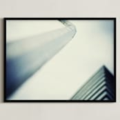 "MODERN ARCHITECTURE" - Art Print in dusty blue grey by Camera - Framed