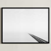 "Never-Ending Bridge" - Art Print in Grey Shades by Marker Girl - Framed