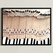 "Key Rehab" - Art Print in Oxblood by Poppy A - Framed