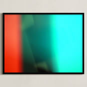 "Experiments with Film 006" - Art Print in Cyan by Arash Fattahi Acosta - Framed