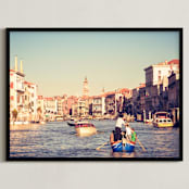 "Venice Venice No. 1" - Art Print in Sun Kiss by Qing Ji - Framed