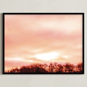 "Rosy Daydream" - Art Print in Rosy Sky by Monica Janes Fine Art - Framed
