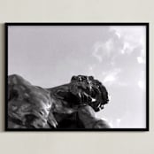 "Rodin's Sky" - Art Print in Dark Clouds by Jill Fisher - Framed