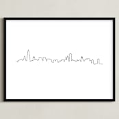 "Chicago" - Art Print in Black by Erin Deegan - Framed
