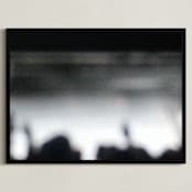 "Background Noise" - Art Print in Held Up Hand Taupe by Jeff Preuss - Framed