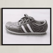 "Sylvie's Shoe" - Art Print in Black & White by Meagan Christensen - Framed