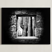 "The Lookout" - Art Print in Stone Gray by Stuart Heir - Framed