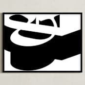 "Dimensional Type" - Art Print in Noir by King Richard IX - Framed