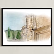 "Turkish Landscape" - Art Print in Ancient Stone by Haley Moore - Framed