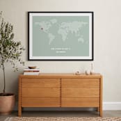 "Home Is Where the Heart Is" - Custom Print in Seafoam by InkDot - In a Room
