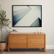"MODERN ARCHITECTURE" - Art Print in dusty blue grey by Camera - In a Room