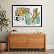 "fairview 1954" - Art Print in seafoam green by edwin wade - In a Room