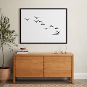 "Landing" - Art Print in Black & White by Neeta Sawhney - In a Room