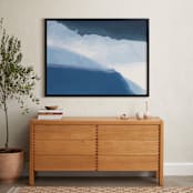 "Reflections in Water II" - Art Print in Cool Waters by Jessica Baskin - In a Room
