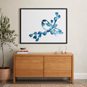 "Blue Chickadee II" - Art Print in Blue by Stephanie Toral - In a Room