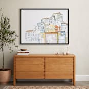 "Amalfi Coast" - Art Print in burnt sienna by R studio - In a Room