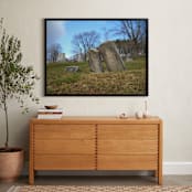 "Vermont Cemetery " - Art Print in Green Grass by Kate Binns - In a Room