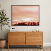 "Rosy Daydream" - Art Print in Rosy Sky by Monica Janes Fine Art - In a Room