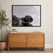 "Rodin's Sky" - Art Print in Dark Clouds by Jill Fisher - In a Room