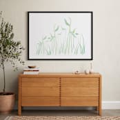 "Whispers" - Art Print in Light green by Katrina Leandro - In a Room