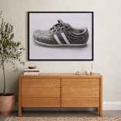 "Sylvie's Shoe" - Art Print in Black & White by Meagan Christensen - In a Room