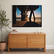 "Venice Beach Rays" - Art Print in Bright Blue by Christian Florin - In a Room