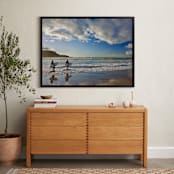 "Afternoon Surf" - Art Print in ocean sky blue by Sea and Sky - In a Room