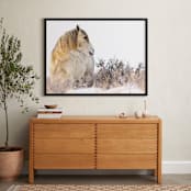 "Winter's Surrender" - Art Print in Winter's Greys by Leslie Le Coq - In a Room