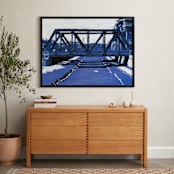 "Cherry Creek" - Art Print in Creek Blue by Jeff Preuss - In a Room