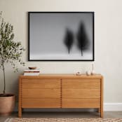 "a foggy NIGHT" - Art Print in foggy gray by Gail Schechter - In a Room