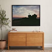 "Lookout" - Art Print in Sea Blue by Christian Florin - In a Room