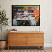 "Chinatown window, Toronto" - Art Print in Acid Green by Annie Seaton - In a Room