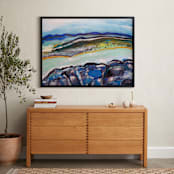 "Blue Valley" - Art Print in Blue Valley by Stuart Heir - In a Room