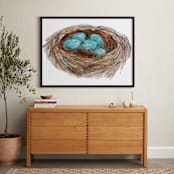 "Bird's Nest" - Art Print in Robin's Egg Blue by Haley Moore - In a Room