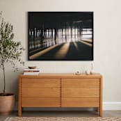 "Spread The Light" - Art Print in Light Brown by Christian Florin - In a Room