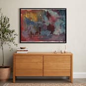 "Urban Beauty" - Art Print in Sunset Hues by Becky Nimoy - In a Room
