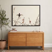 "Landing on Branches." - Art Print in Cream and Rust by Jennifer Alexander - In a Room