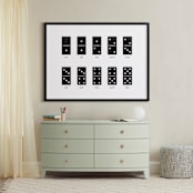 "Counting Dominoes" - Art Print in Classic Black by Snow and Ivy - In a Room
