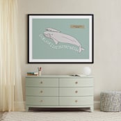 "Deep as the Sea" - Personalized Art Print in Aqua by Annada Hypes - In a Room
