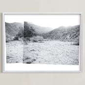 "desert diptych" - Art Print in black and white by Annie Clark - Framed