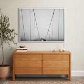 "through the fog" - Art Print in Carolina Steel by Oriana Koren - In a Room