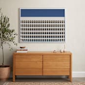 "Do not stop the clock" - Art Print in Beige by Massimiliano Massimo Borelli - In a Room
