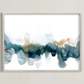 "Fractured Horizon 1" - Art Print in Ocean by Melanie Severin - Framed