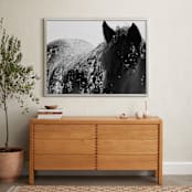 "A Shadow In A Storm" - Art Print in Black and White by Leslie Le Coq - In a Room