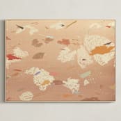 "Aki " - Art Print in Orange Brown by Shiho Whitehead - Framed Canvas