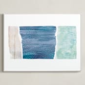 "From Sea to Shining Sea" - Art Print in Sea by Hooray Creative - Framed Canvas