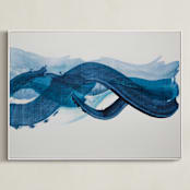 "Rivulet" - Art Print in Aegean by Amy Gray - Framed Canvas