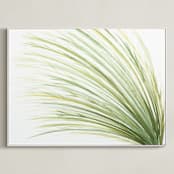 "Tall Grass Watercolor" - Art Print in Naturally Green by Loree Mayer - Framed Canvas