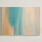 "Serenity" - Art Print in Powder Blue by Artsy Canvas Girl Designs - Framed Canvas